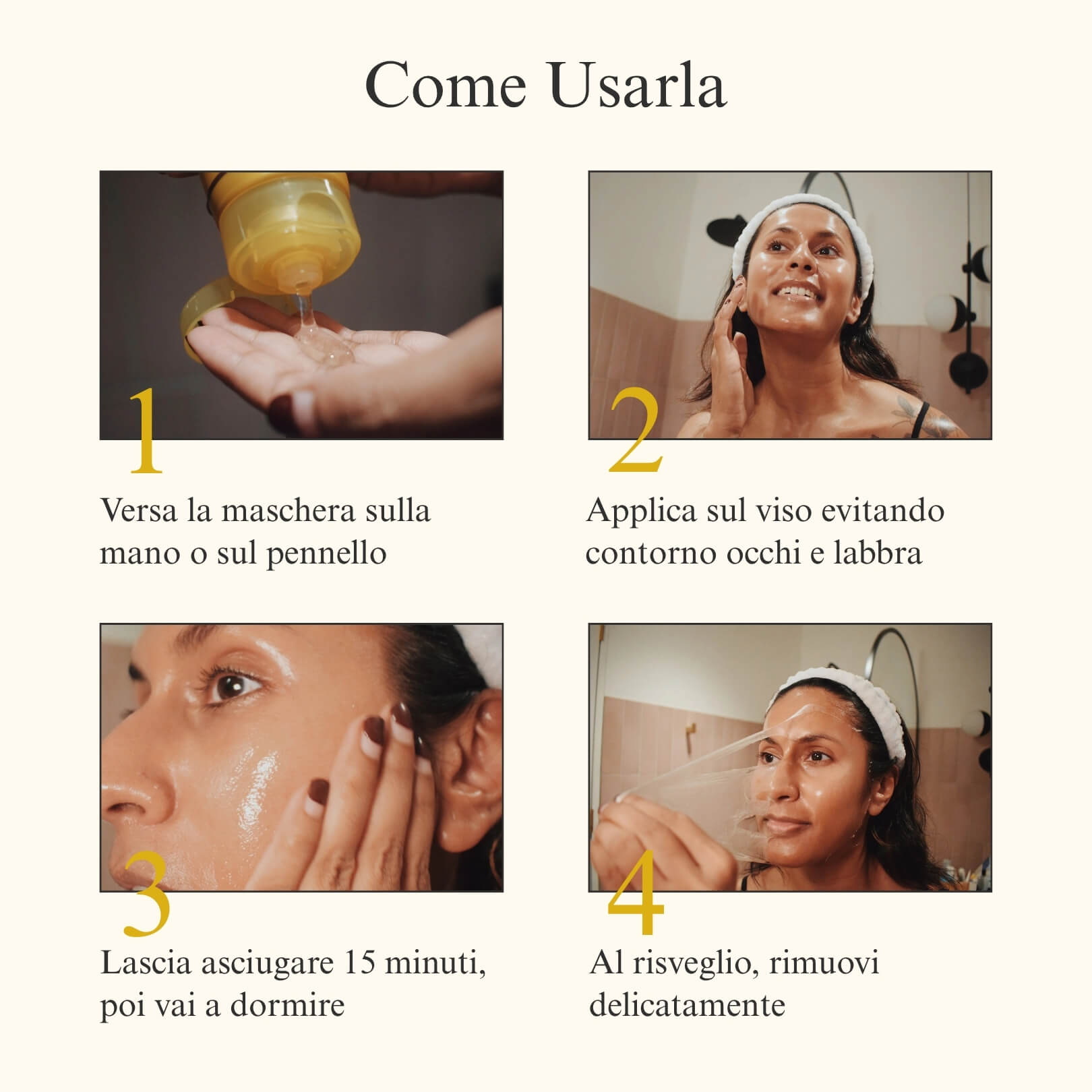Maschera Notturna 3-in-1 con Acido Kojico e Curcuma