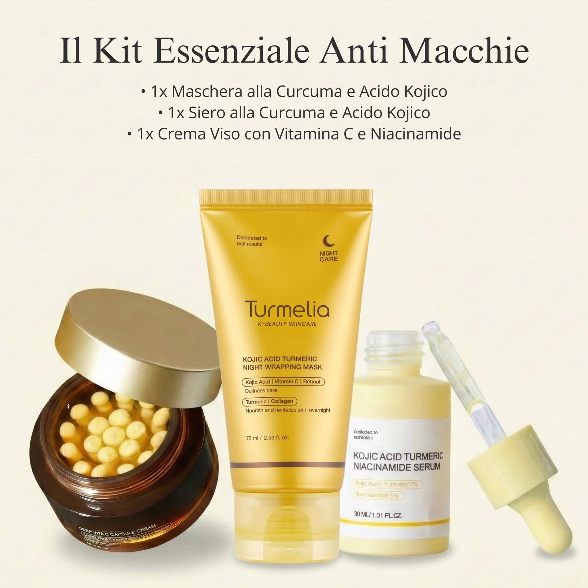 Maschera Notturna alla Curcuma e Acido Kojico